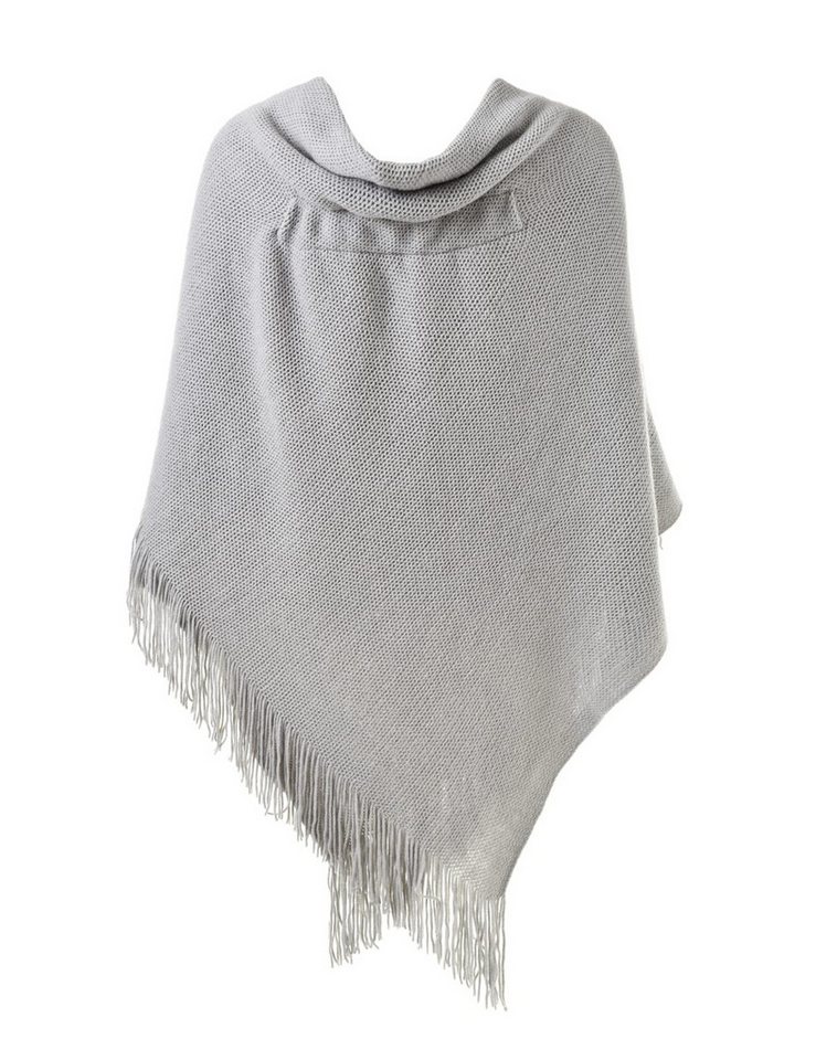 Autrucker Poncho Damen Poncho Schal, Kuscheliges Oversize Cape mit offener Front (1-St) Weicher Schulterumhang für Herbst und Winter – Bild 4 von 5