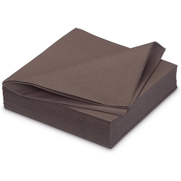 AVA Papierserviette, Servietten stoffähnlich 40x40cm 25 Stück Dunkelbraun