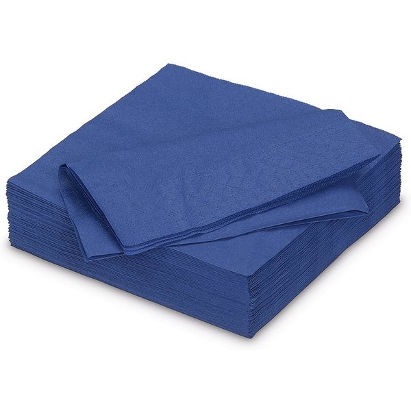AVA Papierserviette, Servietten aus Papier 40x40cm 2-lagig 50 Stück Blau