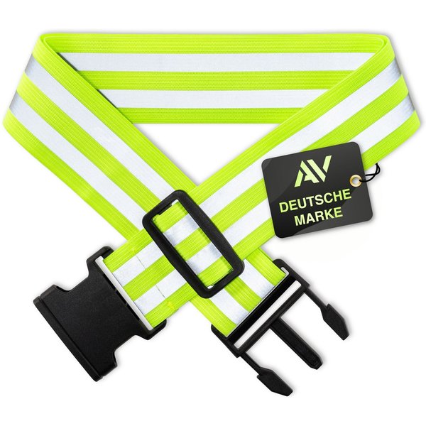 AVANA Hüftgürtel Reflektor Gürtel Reflektorgurt Reflektierender Sicherheitsgürtel Gurt (Reflexgurt) hohe Sichtbarkeit, Joggen, Fahrradfahren, Reflektorgürtel