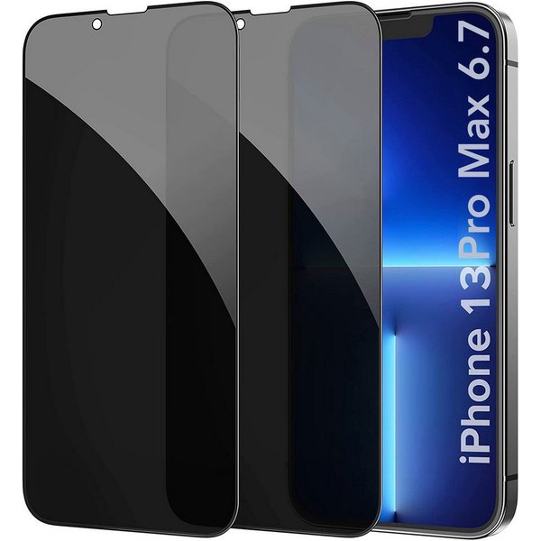 AVANA Schutzfolie Panzerglas für iPhone 13 Pro Max Sichtschutz Panzerfolie 9H Schutzglas, (2-St), Anti-Spy Panzerfolie