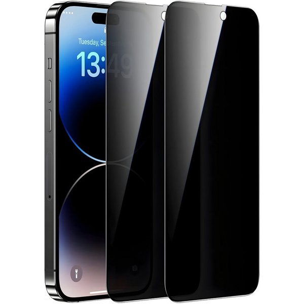 AVANA Schutzfolie Panzerglas für iPhone 15 Pro Max Sichtschutz Panzerfolie 9H Schutzglas, (2-St), Blickschutz, Anti-Spy Panzerfolie