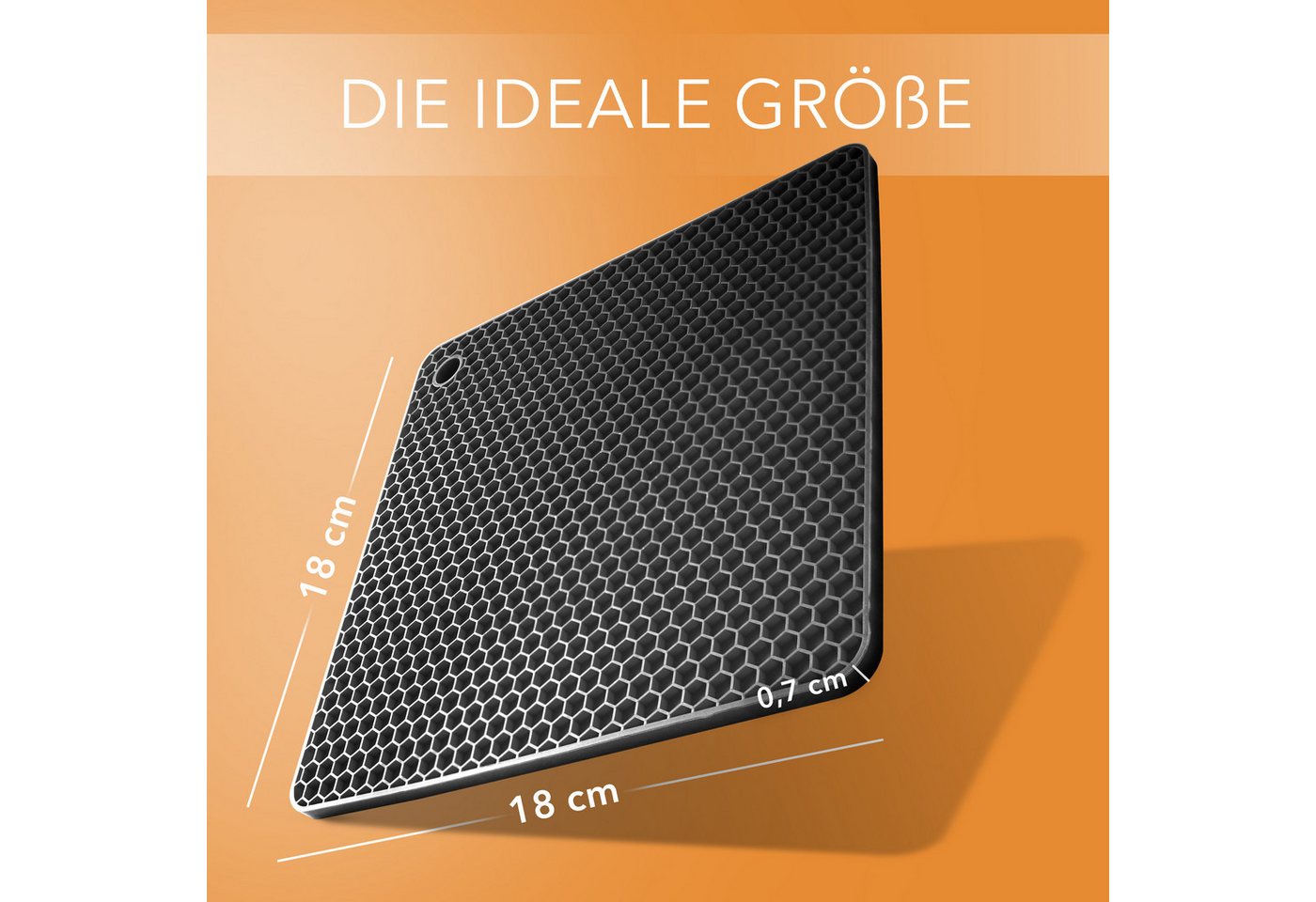AVANA Topfuntersetzer Silikon Untersetzer Multifunktional Pfannenuntersetzer Topflappen, Zubehör für Töpfe, Pfannen, Auflaufformen, 4er Set, Hitzebeständig, Wab – Bild 3 von 5