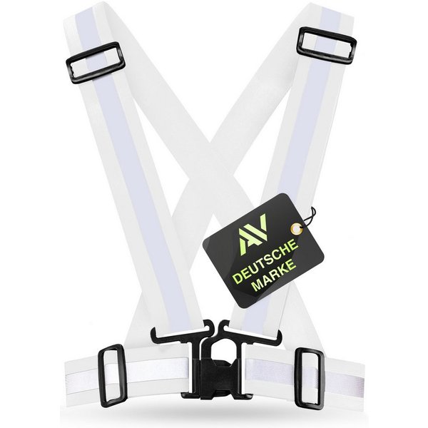 AVANA Warnweste reflektierende Sicherheitsweste einstellbare Reflektorweste Weste Fahrrad, Joggen, für Erwachsene & Jugendliche