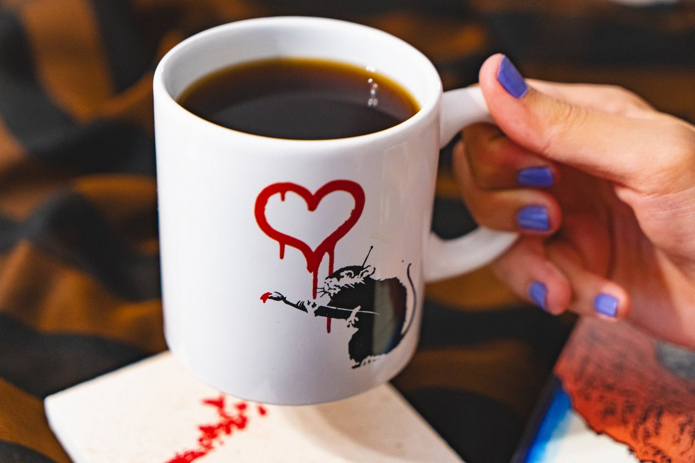 AvantgART Tasse Banksy Kaffeetasse, Banksy Kunstdruck, Tasse Kaffee, aus Keramik, Porzellan – Bild 2 von 4
