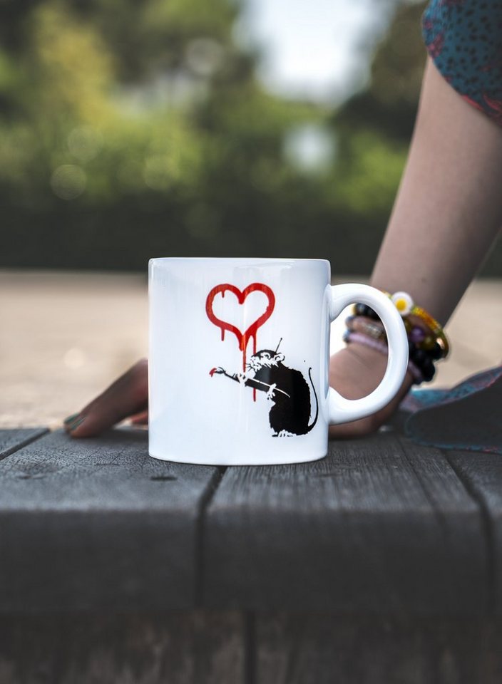 AvantgART Tasse Banksy Kaffeetasse, Banksy Kunstdruck, Tasse Kaffee, aus Keramik, Porzellan – Bild 3 von 4