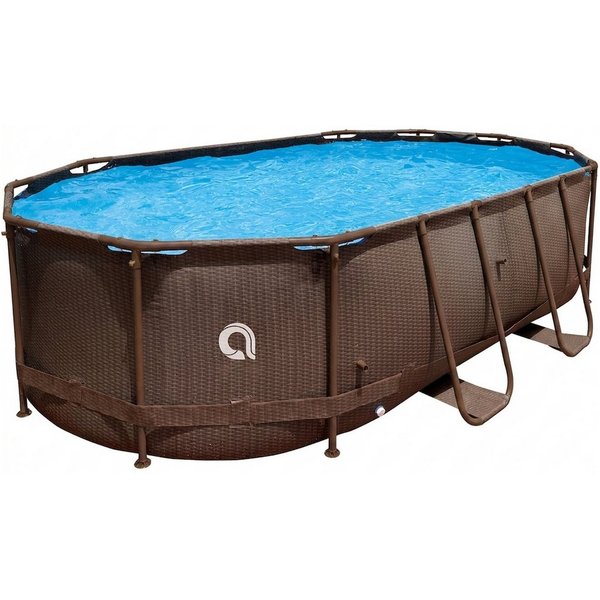 Avenli Framepool Frame Oval Pool 427 x 275 x 100 cm, Aufstellpool (Stahlrahmenpool, ohne Zubehör), Auch als Ersatzpool geeignet
