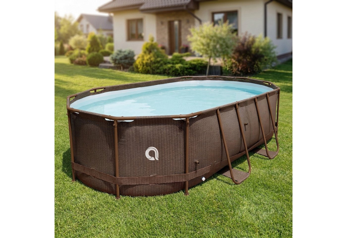 Avenli Framepool Frame Oval Pool 427 x 275 x 100 cm, Aufstellpool (Stahlrahmenpool, ohne Zubehör), Auch als Ersatzpool geeignet – Bild 2 von 5