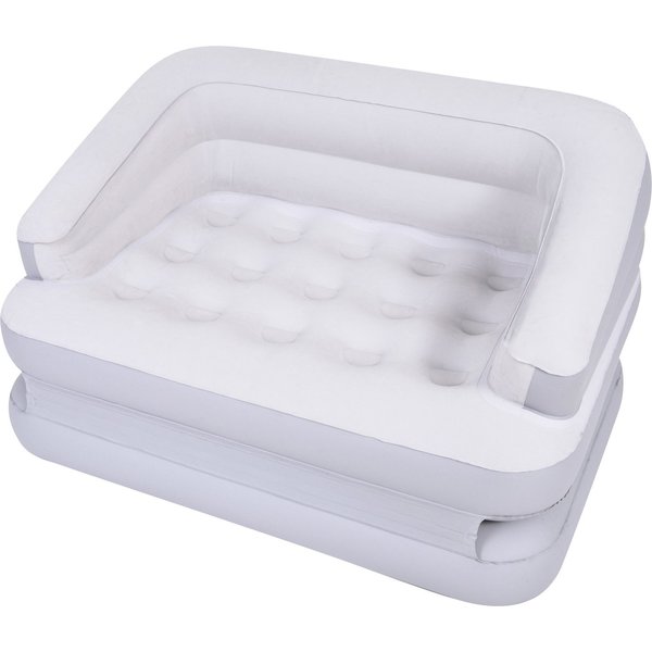 Avenli Luftsofa aufblasbares Sofa 198 x 138 x 62 cm, (Einzelpack, 1-tlg., Inklusive Reparaturaufkleber), wandelbar zum Doppel Luftbett aufblasbar, weiß-grau