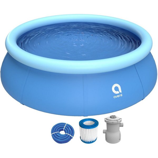 Avenli Pool Prompt Set Pool 305 x 76 cm (Aufstellpool Komplettset, Quick Up Pool Komplettset), Swimmingpool inklusive Filterpumpe und Filterkartusche