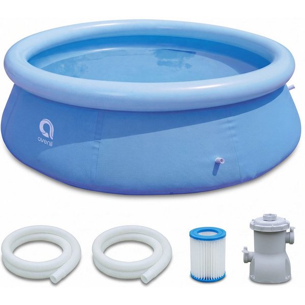 Avenli Quick-Up Pool Prompt Set Pool 244 x 63 cm (Aufstellpool Komplettset, Quick Up Pool Komplettset), Swimmingpool inklusive Filterpumpe und Filterkartusche