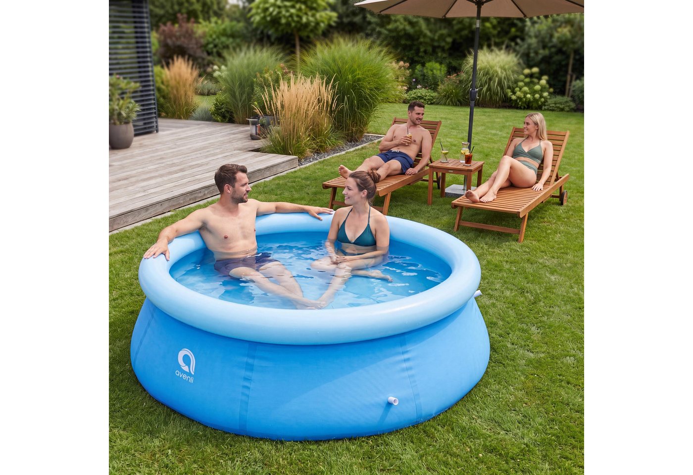 Avenli Quick-Up Pool Prompt Set Pool 244 x 63 cm (Aufstellpool Komplettset, Quick Up Pool Komplettset), Swimmingpool inklusive Filterpumpe und Filterkartusche – Bild 2 von 5