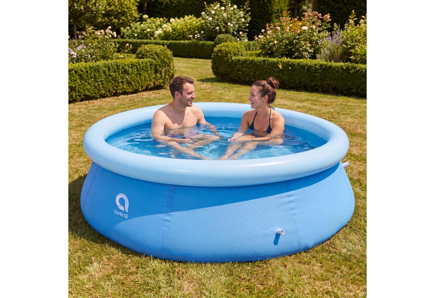 Avenli Quick-Up Pool Prompt Set Pool 244 x 63 cm (Aufstellpool Komplettset, Quick Up Pool Komplettset), Swimmingpool inklusive Filterpumpe und Filterkartusche – Bild 3 von 5