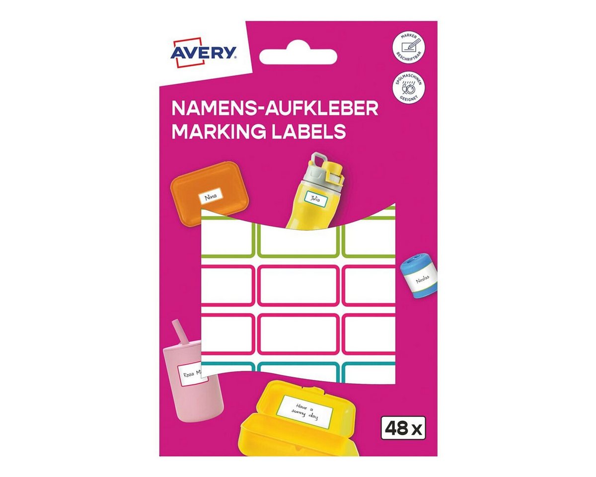 Avery Zweckform Etiketten, 48er-Pack Namens-Aufkleber – Bild 2 von 3