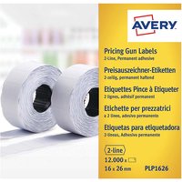Karton mit 10 Rollen à 1200 Auszeichnungsetiketten 26 x 16 mm weiss