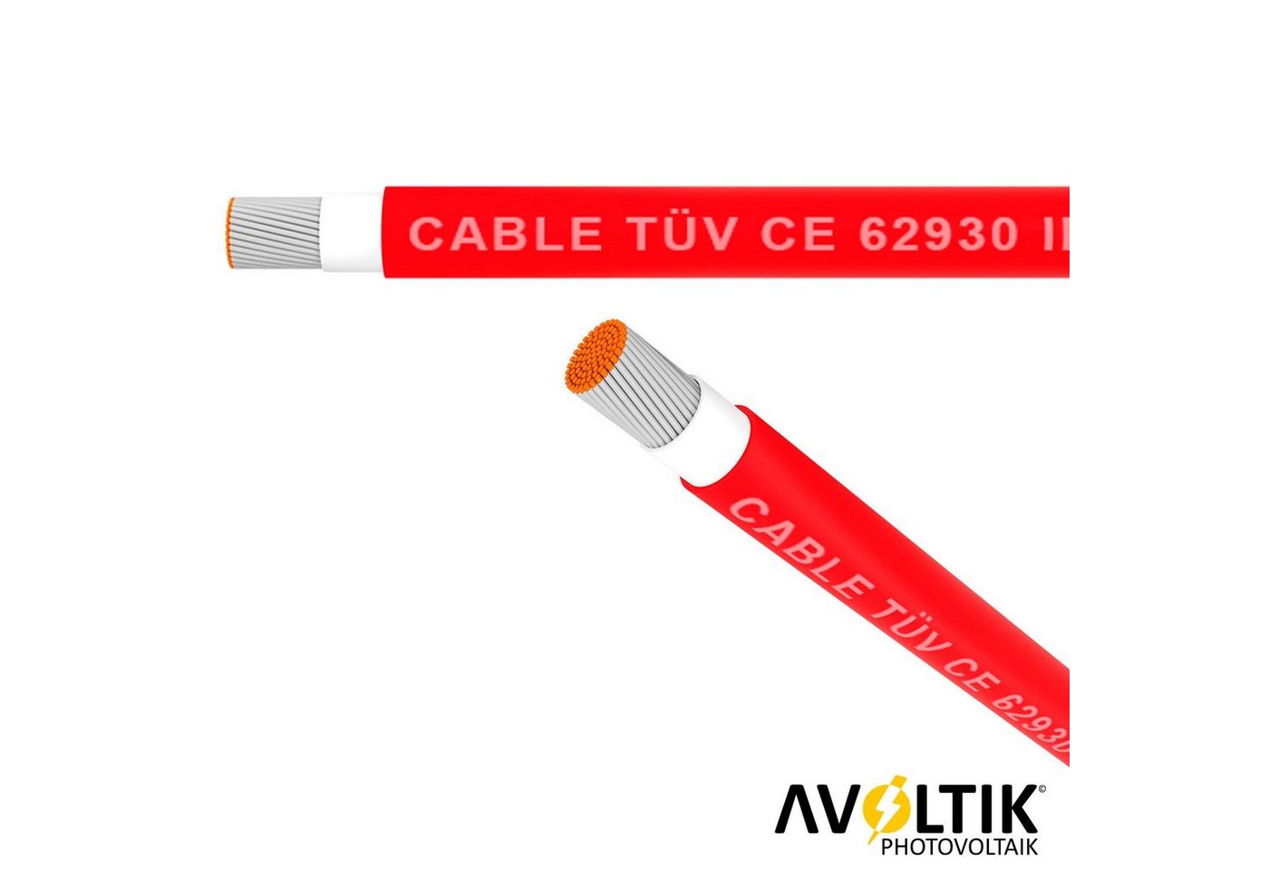 avoltik Solarkabel 6mm² Solarleitung PV Kabel Verbindungskabel 5m - 100m Solarkabel, (10000 cm), RoHS-Konform , Schutzklasse: IP67 – Bild 2 von 5