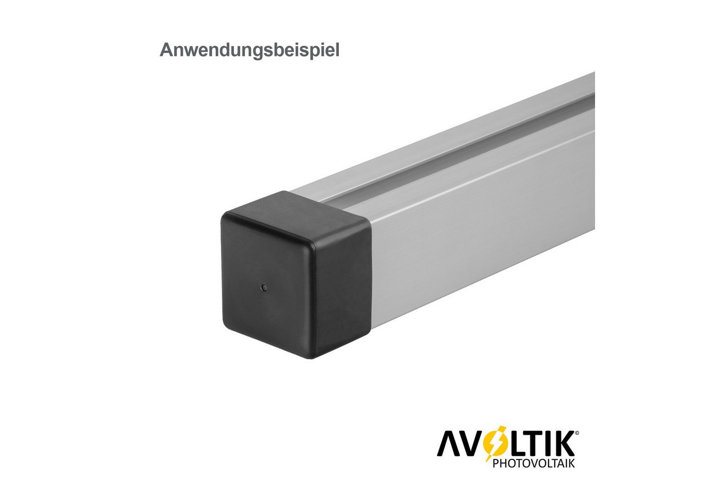 avoltik Solarmodul-Halterung Endkappen Abdeckkappe 40x40mm Solarschiene Abschluss Profil 4-10 Set, (Endkappen Abdeckkappe 40x40mm Solarschiene Abschluss Profil  – Bild 3 von 5