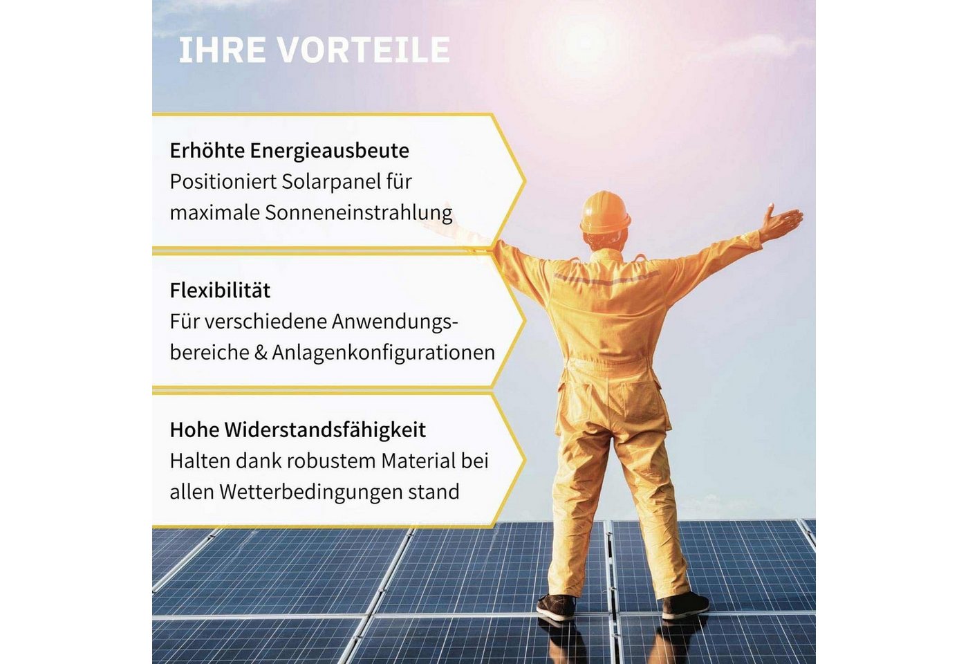 avoltik Solarmodul-Halterung Endkappen Abdeckkappe 40x40mm Solarschiene Abschluss Profil 4-10 Set, (Endkappen Abdeckkappe 40x40mm Solarschiene Abschluss Profil  – Bild 4 von 5