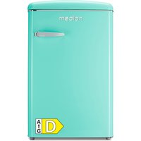 MEDION LIFE Retro Kühlschrank mit Gefrierfach MD37790 Minty Green, 108 L Gesamtnutzinhalt, 37 dB, höhenverstellbare Füße, Energieeffiziensklasse D