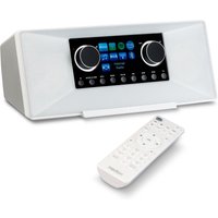 MEDION LIFE P85333 Stereo Internetradio weiß, 7,1 cm (2,8'') TFT-Farbdisplay, über 25.000 Internet-Radiosender & viele Podcasts empfangen, DAB+/UKW Radio, Wecke