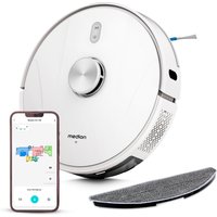 MEDION Saugroboter X41 SW, Wischfunktion, Lasernavigation, starke 8.000 Pa Saugkraft, No Go & Go Bereiche, präzise Kartenerstellung, mehrere Etagen