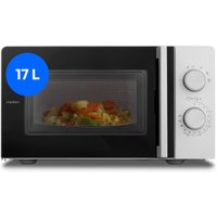 MEDION LIFE® Mikrowelle MD 12211, 700 W Leistung, 17 L kompakt, 5 Mikrowellenstufen, Auftaufunktion, Timerfunktion