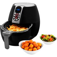 MEDION LIFE E10 S Heißluftfritteuse MD 17320, ölfreies Frittieren, digitales Bedienfeld, 8 Automatikprogramme, 2,8 L Korbvolumen