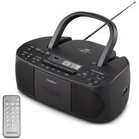 MEDION LIFE E65010 Boombox, CD-Kassetten-Radio mit MP3-Wiedergabe, PLL-UKW Radio, USB Anschluss, CD-R/RW kompatibel, AUX-In, 2 x 3 W RMS