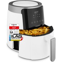 MEDION LIFE HeißluftFritteuse P40 L (MD13030) weiß, +100 Rezepte in der Life+ App¹, Touch-Sensor- Bedienfeld, 4,7 Liter Fassungsvermögen, 8 Automatikprogramme,1