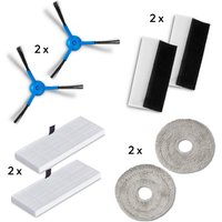 MEDION Saugroboter Zubehörset 2 für den X55 SW+ (MD 12039), 2x Mopp-Aufsätze, 2x HEPA-Filter, 2x Schwamm-Filter, 2x Seitenbürsten