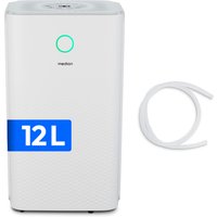MEDION Luftentfeuchter DH10 (MD12047), Entfeuchtungsleistung 12L/Tag, Volumen Wassertank 2L, 3 Modi, 2 Geschwindigkeitsstufen, Touch-Bedienung