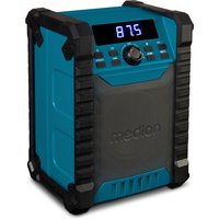 MEDION LIFE E65895 Baustellenradio, PLL-UKW Radio, Bluetooth® 5.4, spritzwassergeschützt (IP54), robustes Gehäuse, 10 W RMS