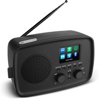 MEDION LIFE Internetradio IRE-1 (MD89318) schwarz, Empfang von über 40.000 Sendern & 20.000 Podcasts, 5 Watt (RMS), Bluetooth® 5.2 wireless technology, 2,4" (6,