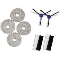MEDION Saugroboter Zubehörset 2 für den X51 SW+ (MD 100022), 2x Seitenbürste, 4x Wischmopp-Aufsatz, 2x HEPA-Filter mit Schwamm