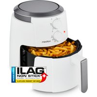 MEDION LIFE Heißluftfritteuse P30 L (MD13020) weiß, 100 Rezepte in der Life+ App¹, 4,7 Liter Fassungsvermögen, 1.500 Watt, 60 min. Timer