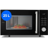 MEDION LIFE® 3-in-1 Mikrowelle mit Grill- und Heißluftfunktion MD 12231 Hellgrau, 900 W Leistung, 25 L kompakt, 10 Leistungsstufen, Auftaufunktion, Timerfunktio