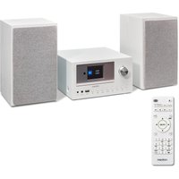 MEDION LIFE P85003 Micro-Audio-System weiß, Internet/DAB+/PLL-UKW Stereo-Radio mit je 40 Senderspeichern, 2,8'' TFT-Farbdisplay, Bluetooth® 5.0, CD-Player, WLAN