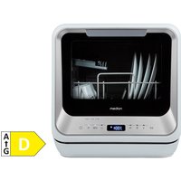 MEDION LIFE Mini-Geschirrspüler DWT20 (MD37763) silber, für 2 Gedecke, 6 Reinigungsprogramme, Startzeitvorwahl