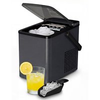 MEDION LIFE Eiswürfelbereiter MD 100117, Integrierter Kompressor, 12 kg Eis/Tag, 1,1 L Wassertank, 2 Eiswürfelgrößen (S & L), 9 Würfel pro Zyklus, Selbstreinigu