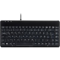 Perixx PERIBOARD-409 P, DE, Mini PS/2-Tastatur, schwarz – Ansicht 1