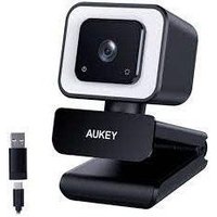 Aukey PC-LM6 Stream Series with Ring Light Full HD Webcam with 1/3""-CMOS Sensor black