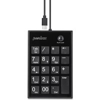 Perixx PERIPAD-202C, USB-C Nummernblock mit 2x USB-A Hub, schwarz – Ansicht 1