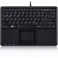 Perixx PERIBOARD-510 H PLUS FR, Mini USB-Tastatur, Touchpad, Hub, schwarz – Ansicht 1