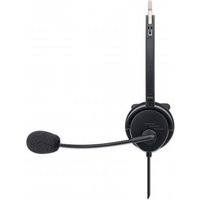MANHATTAN USB Mono Headset Over-Ear USB-A-Stecker schwarz – Ansicht 1