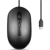 Perixx PERIMICE-222CB, Maus, optisch, 4 Tasten, Silent, USB-C, schwarz