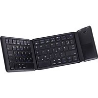 InLine® Faltbare Bluetooth Tastatur mit Touchpad, schwarz