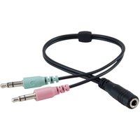 CONCEPTRONIC Headset Stereo AUX/Mikro/Bedien./Split.2.00m sw