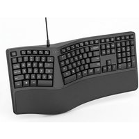Trust Keyra Ergonomische Multi-Device-Funktastatur - Bluetooth, 2.4 GHz - DE- schwarz