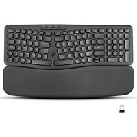 Perixx PERIBOARD-636 DE, ergonomische Wireless Tastatur, inkl. Handballenpolster – Ansicht 1