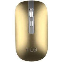 INCA Wrls Maus 1600DPI/4Tasten/2.4GHzUSB-A/-C/Metallic gb – Ansicht 1